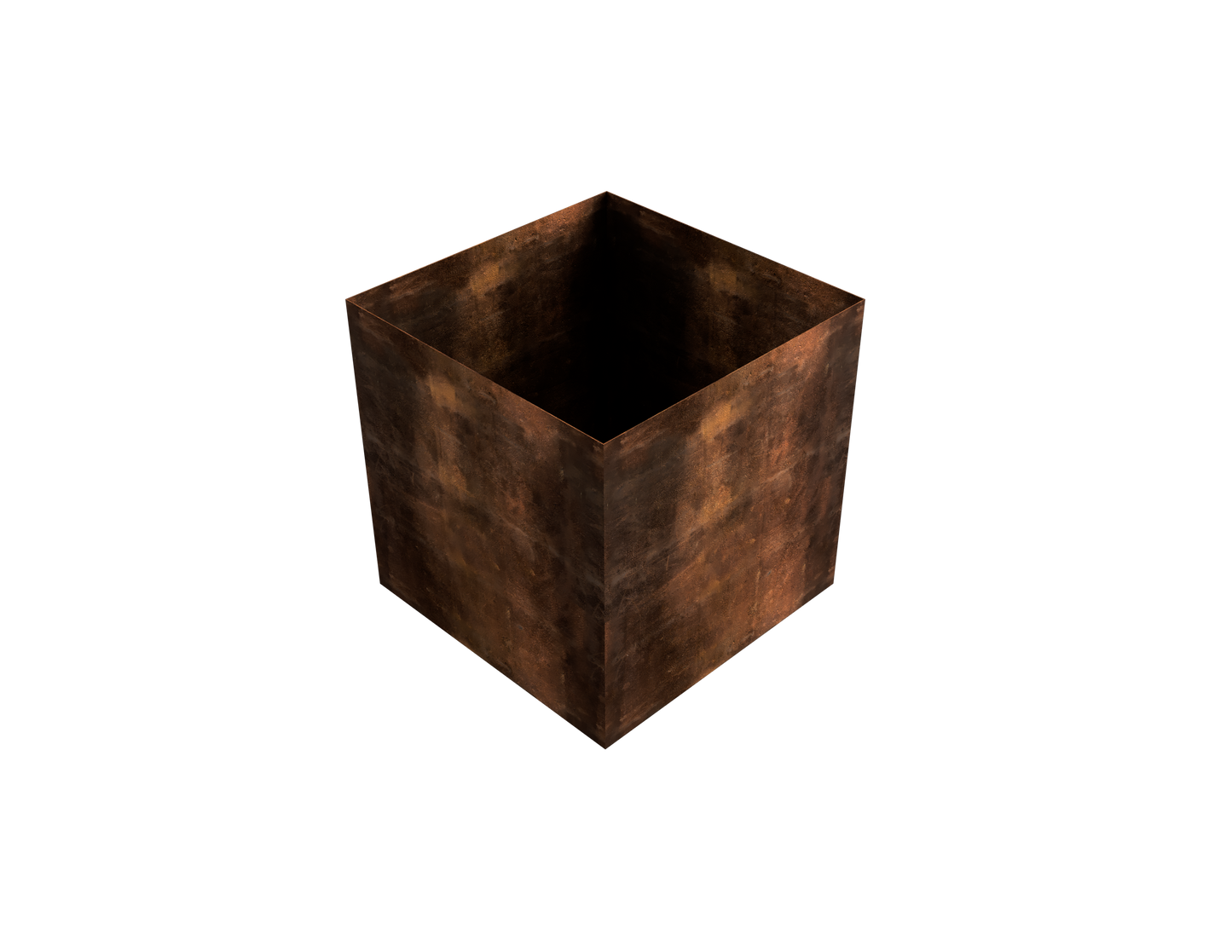 Pre-Rusted COR-TEN Square Planter